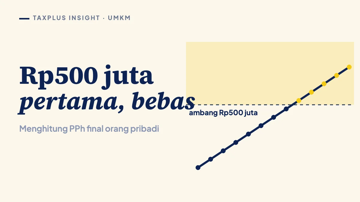 Rp500 juta pertama bebas pajak: cara menghitungnya dengan benar